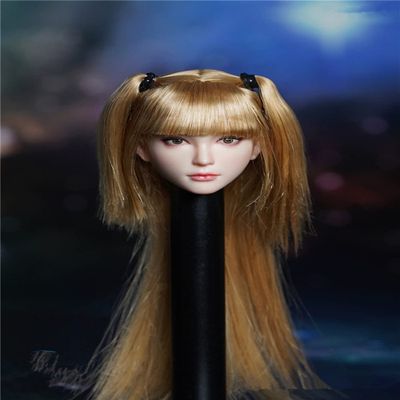 1/6 Scale Female Head Sculpt, Asian Girl Pale Skin Head Carved for 12inch Female Action Figure Body(B)