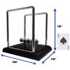 BEWITU Newtons Cradle Balance Pendulum, Swinging Kinetic Balls, Fun Science Physics Accessories for Adults, Calm Down Fidgets Kit, Desk Toys for Stress Relief, Office Desk Decoration (Large Black) view 3