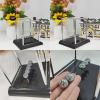 BEWITU Newtons Cradle Balance Pendulum, Swinging Kinetic Balls, Fun Science Physics Accessories for Adults, Calm Down Fidgets Kit, Desk Toys for Stress Relief, Office Desk Decoration (Large Black) view 4
