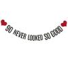 90 Never Looked So Good Banner, Pre-Strung, No Assembly Required, Black Paper Glitter Party Decorations for 90th Birthday Party Supplies, Letters Black,ABCpartyland view 1