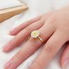 Fidget Spinner Rings Butterfly Daisy Flower Rotating Spinning Anxiety Ring for Women Adjustable Open Sunflower Ring Fidget Rotatable Calming Worry Meditation Ring Stress Relief Ring-Style 3 view 3