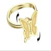 Fidget Spinner Rings Butterfly Daisy Flower Rotating Spinning Anxiety Ring for Women Adjustable Open Sunflower Ring Fidget Rotatable Calming Worry Meditation Ring Stress Relief Ring-Style 4 view 1