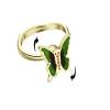 Fidget Spinner Butterfly Daisy Flower Rotating Anxiety Ring for Women - Adjustable Open Sunflower Spinning Rotatable Calming Worry Meditation Stress Relief Ring - Style 2 view 1