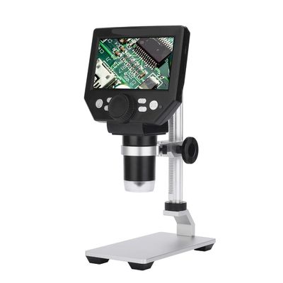 Lab Microscope Slides Microscope 4.3 Inch Large Base LCD Display 8MP 1-1000X Continuous Magnifier Microscope Parts (Color : Metal stents, Magnification : 1000X)