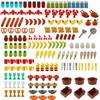 BAENRCY 180pcs Food Building Blocks Kitchen Sencery Accessories Food Set Building Bricks Kit DIY Building Set Compatible All Major Brands (#B) view 1