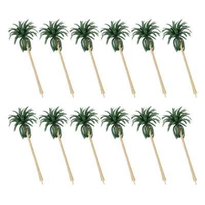 Happyyami 20pcs Coconut Tree Model Ornaments Realistic Landscape Decor for Table and Craft Projects for Scenery and Miniature Displays
