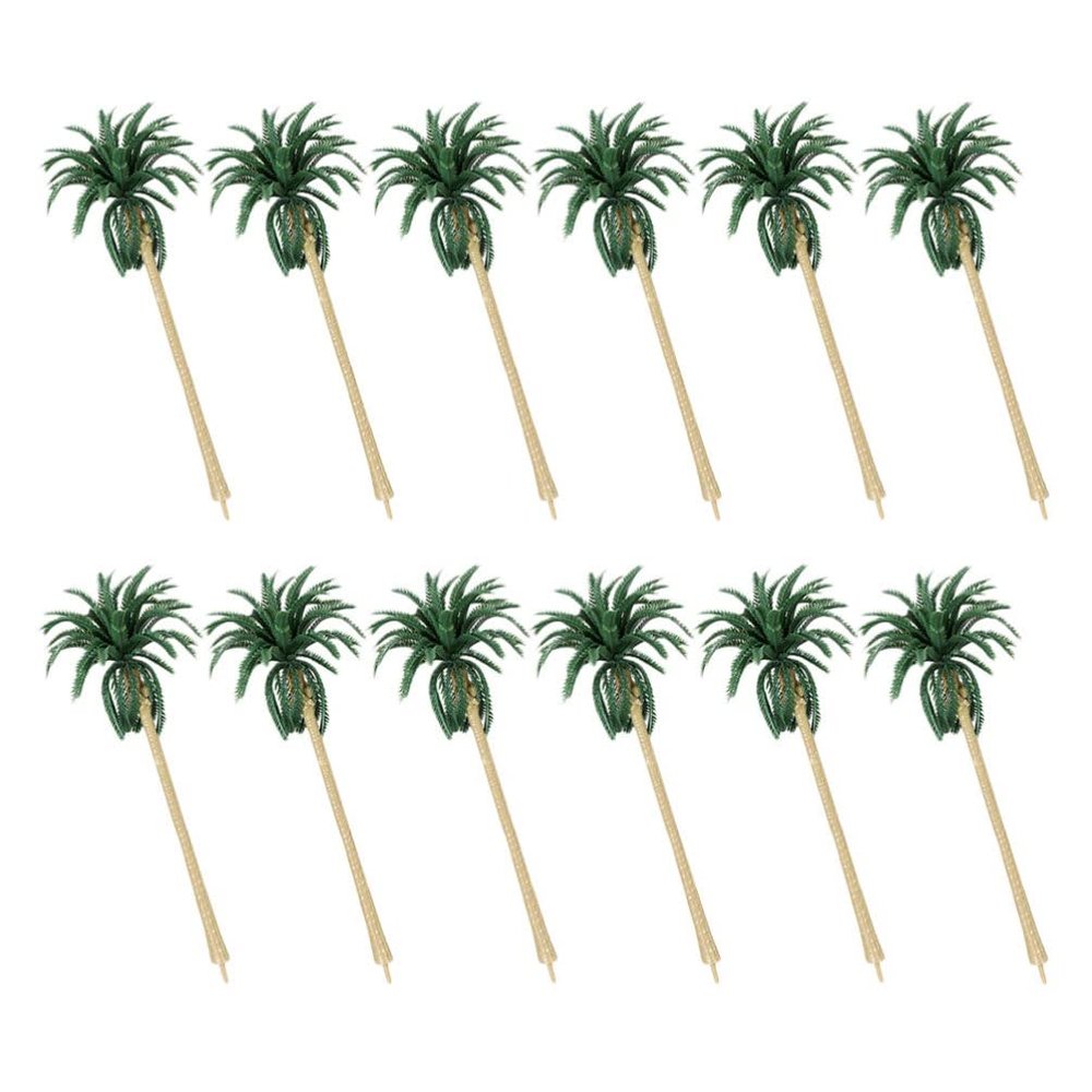 Happyyami 20pcs Coconut Tree Model Ornaments Realistic Landscape Decor for Table and Craft Projects for Scenery and Miniature Displays