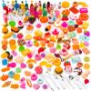 160 Pcs Mini Food Toys, Miniature Food Drinks Bottles for Doll Kitchen Pretend Play, Mixed Resin Kitchen Cutlery Toys for Adults Teenagers Doll House view 1