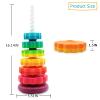 LBAIBB (1 PCS Spinning Stacking Toys,Spin Toy ABS Plastic and Color Rainbow Design,Focus on Children Educational and Interactive Learning's Stack Toys, Suitable for Gifts for Boys and Girls view 2