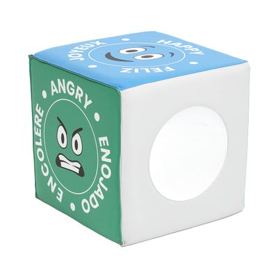 ECR4Kids SoftZone Emotion Cube with Mirror, Sensory Toy, Contemporary