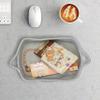 Woven Cotton Rope Storage Basket with Handles for Organizing Shelves Closet Small Cat Dog Pet Toy Baskets Box Bin Decorative Rectangle Baby Nursery basket Gift basket Empty(light grey) view 4