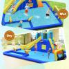 BOUNTECH Inflatable Water Slides, 17x12FT Giant Waterslide Park for Outdoor w/Water Soccer Splash Pool, Dual Water Cannons, Blow up Water Slide Inflatables for Kids Backyard Party Gifts view 4