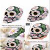 5" Fess Products Floral Day of The Dead Black and Pink Sugar Skull Coin Bank view 3