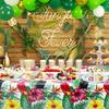4 Pack Hawaiian Luan Tablecloths - 86.6x51.2 Disposable Plastic Tropical Palm Leaf Tablecloths, for Hawaiian Luan Party Decorations, Jungle Safari Theme Party, Summer Beach Kids Birthday Supplies view 3