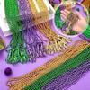 1728 Purple Green Gold Crawfish Lobster 144 Dozen Mardi Gras Bead Necklaces lot view 2