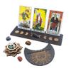 Knana 10Pcs Tarot Card Holder Wooden Tarot Card Holder Stand Tarot Card Display Tarot Accessories with Tarot Crystal Stone for Witch Divination Tools view 1
