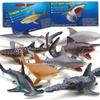 Yeonha Toys 8 Pack Shark Toys with Educational Booklet, Soft Plastic Realistic Shark Figure Set for Kid, Ocean Sea Animal Party Favor, Pool Bath Tub Toy for Toddler Child Boy Girl, Birthday Gift view 1