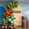 164 PCS Dinosaur Balloons Garland Green Orange Brown Balloons Arch Kit for Kids Dinosaur Themed Party Decorations Jungle Safari Birthday Party Supplies view 1