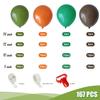 164 PCS Dinosaur Balloons Garland Green Orange Brown Balloons Arch Kit for Kids Dinosaur Themed Party Decorations Jungle Safari Birthday Party Supplies view 2