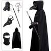 Halloween Plague Doctor Mask Steampunk Horror Scary Halloween Plague Doctor Mask Costume Props for Party Prom Gifts Set 6 in 1 for Men Women Kids (6 PCS) view 1