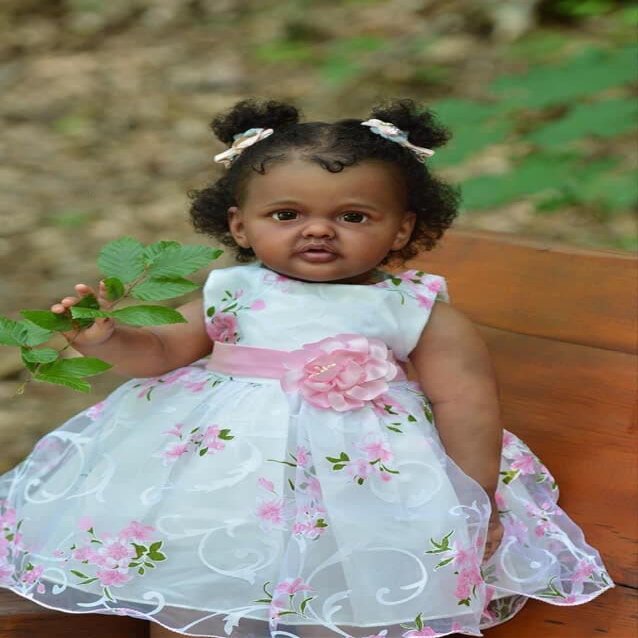 iCradle Reborn Baby Dolls 28 Inch Black Girls Weighted Silicone Toddler Doll African American Babies Lifelike Doll with Clothes and Toy Accessories Kids Gift for Age 3+