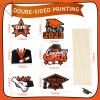 2023 Graduation Table Decorations Set of 24 Grad Centerpiece Sticks Congrats Graduation Party Decoration High School College Table Toppers Graduation Party Supplies for Class of 2023(Orange) view 3