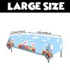 GZBJMYGS Chugga Chugga Two Two Tablecloth Happy Birthday Train Theme Suitable for Children of Any Age Indoor Outdoor Party Supplies Picnic Camping Plastic Table Cover Decoration view 2