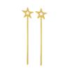 2 Pcs Plastic Star Magic Wands Glitter Princess Wands Fairy Angel Sticks Christmas Cosplay Wands Costume Props for Birthday Party Golden view 1