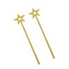 2 Pcs Plastic Star Magic Wands Glitter Princess Wands Fairy Angel Sticks Christmas Cosplay Wands Costume Props for Birthday Party Golden view 4