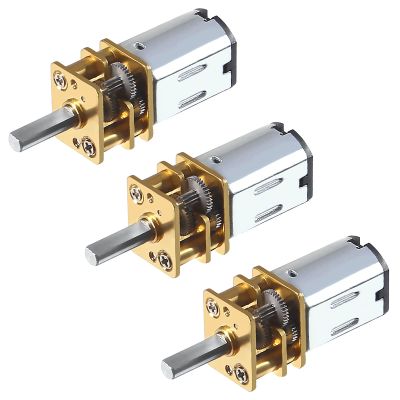 3pcs DC 6V 60RPM N20 High Torque Speed Reduction Motor 3mm Shaft Mini Metal Gearwheel Gear Motor with Metal Gearbox Micro Motor for DIY RC Toys