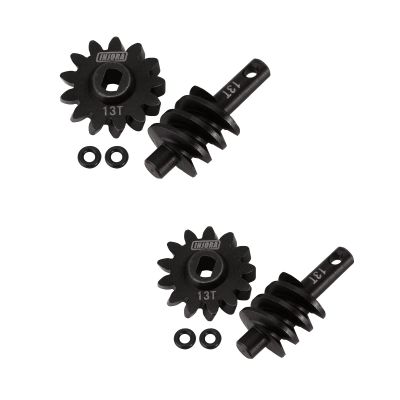 INJORA Axle Gear Overdrive Worm Differential 13T Steel Gear Upgrade Parts for AX24 Axial SCX24 C10 JLU Gladiator Bronco 1/24 RC Crawler Car, 2PCS