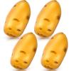 Deekin 4 Packs Potato Stress Balls Random Stuff Funny Stress Balls Relief Food Ball PU Fake Potato Fidget Vegetable Ball Elastic Relief for Women Men Anxiety Releasing Daily Relieving view 1
