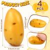 Deekin 4 Packs Potato Stress Balls Random Stuff Funny Stress Balls Relief Food Ball PU Fake Potato Fidget Vegetable Ball Elastic Relief for Women Men Anxiety Releasing Daily Relieving view 2