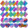 120 pcs Random Color Mini Squeeze Pop Bubble Fidget Sensory Toys, Mini Keychain Wrap Small Relieve Anxiety Stress Toy, Pop Bulk Silicone Classroom Prize for Kids Adult Party Gift view 1