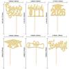 24 Pack 2026 Graduation Cupcake Toppers Gold Glitter Finally I Did It Done Diploma Grad Cap Cupcake Picks 2026 Grad Cap 2026 Cake Decorations for 2026 Graduation Party Decorations view 2