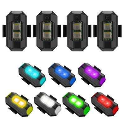 Drone Strobe Light,Mini Drone Lamp,Anti-Collision Lighting Night Flight Signal Lights with 7 Colors,Drone Accessories Multipurpose RC Car Motorcycle Flashlight Outdoor Cycling Warning Light (4 PCS)