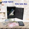 Litpggy Kids Safe Bank with Fingerprint Password Talking ATM Piggy Bank for Real Money Toy Gift for 5-14 Years Old Boys Girls (Silver/Black) view 3