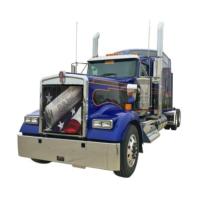 GrilleAdz We The People Mesh Bug Screen for Kenworth W900L (W900L Bug Screen with Turnbuckle Mounting Kit)