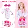 Doctor Costume for Kids - Dr Medical Pretend Play Toys Set for Girls - Doctors Kit for Toddlers 3-5 - Nurse Sets for Girl 22Pcs - Doctors Playset for Toddler Ages 3 4 5 6 Year Old view 3