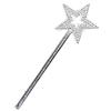 ICEYLI Star Wand, 13 Inches Silver Fairy Princess Angel Wand Magic Fairy Wands Sticks for Halloween Christmas Cosplay Party Birthday Favors view 1
