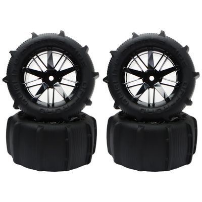 GDOOL 4 Pieces RC 1:16 Paddles Buggy Tires Hex 12mm Wheels for Snow Sand H16BM 16889 16890 16890A H16GT H16DR HB17 H16E 144001 144002 124016 Master Off Road Car(4 PCS)