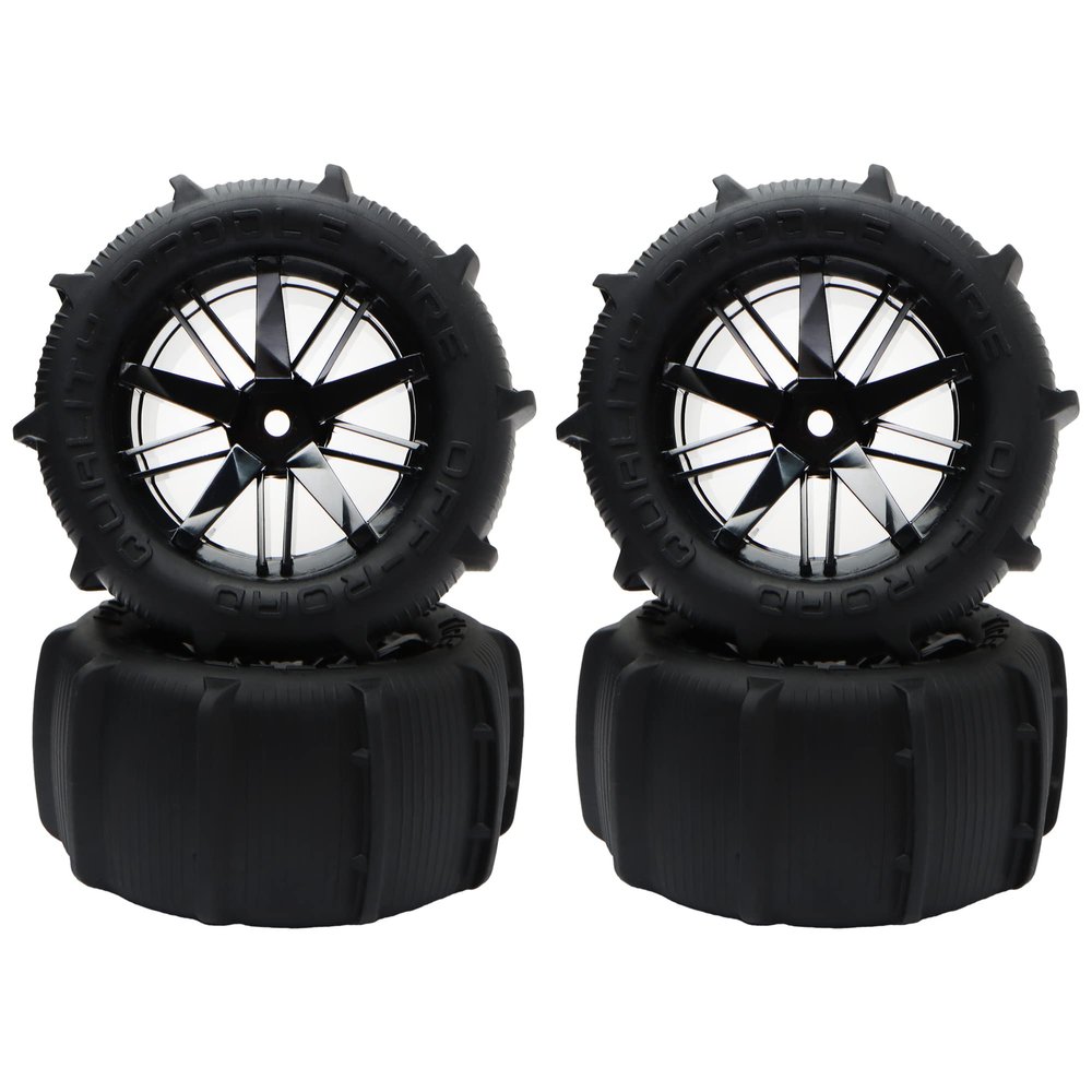 GDOOL 4 Pieces RC 1:16 Paddles Buggy Tires Hex 12mm Wheels for Snow Sand H16BM 16889 16890 16890A H16GT H16DR HB17 H16E 144001 144002 124016 Master Off Road Car(4 PCS)