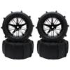 GDOOL 4 Pieces RC 1:16 Paddles Buggy Tires Hex 12mm Wheels for Snow Sand H16BM 16889 16890 16890A H16GT H16DR HB17 H16E 144001 144002 124016 Master Off Road Car(4 PCS) view 1