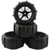 GDOOL 4 Pieces RC 1:16 Paddles Buggy Tires Hex 12mm Wheels for Snow Sand H16BM 16889 16890 16890A H16GT H16DR HB17 H16E 144001 144002 124016 Master Off Road Car(4 PCS) view 2