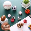 32 Pieces Fun Sport Mini Erasers Basketball Soccer Football Baseball Themed Erasers Birthday Party Favors Gifts for Student Prizes Classroom Rewards Supplies view 2