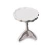 Miniature Dollhouse End Table 1:12 Scale Wooden Furniture Round Side Tea Table Model for Dollhouse Living Room Scene Decoration (White) view 1