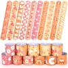 Bonuci 40 Pcs Groovy Hippie Boho Slap Bracelets Retro Slap Wristbands for Adults Groovy Peace Snap Bracelet Rainbow Butterfly Daisy on Wristbands for Birthday Party view 1