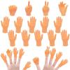 14 Pcs Tiny Finger Hands,Premium Rubber Mini Tiny Finger Hands,Flat Hand Style Mini Hand Finger Puppets for Puppet Show,Gag Performance,Party Favors view 1