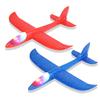 CCINEE 2 Pack LED Airplane Toys, 17.3 inch Large Throwing Foam Plane with Flashing Lights, 2 Flight Mode Glider Plane Outdoor Flying Toy for Kids Boys Girls Outdoor Sport Party Favors view 1