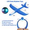 CCINEE 2 Pack LED Airplane Toys, 17.3 inch Large Throwing Foam Plane with Flashing Lights, 2 Flight Mode Glider Plane Outdoor Flying Toy for Kids Boys Girls Outdoor Sport Party Favors view 2